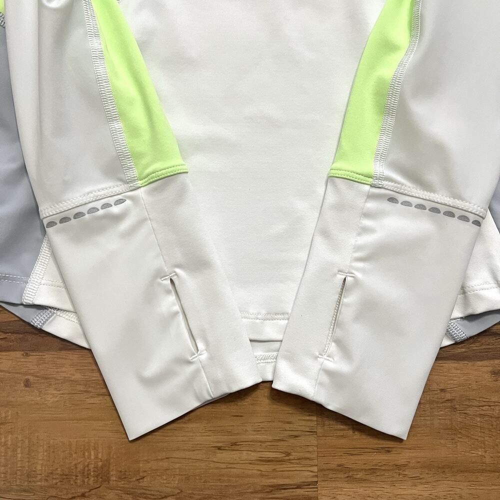 Lululemon Women Trail Bound Long Sleeve White Clear Mint Green Thumbhole Shirt 6 - Picture 5 of 10
